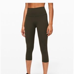 Lululemon Wunder Under High Rise Crop 21” Olive